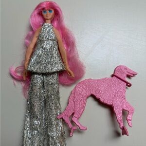 Vintage Fashion Flatsy Doll by IDEAL with Dog Accessory